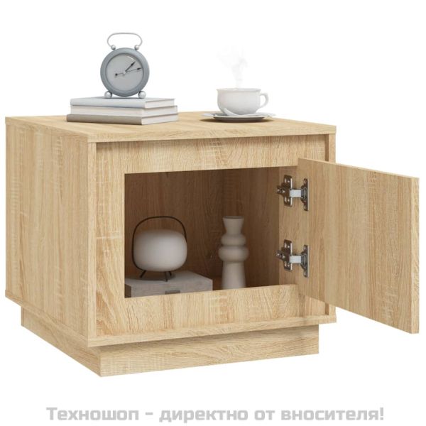 Кафе маса, дъб сонома, 51x50x44 см, инженерно дърво