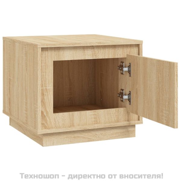 Кафе маса, дъб сонома, 51x50x44 см, инженерно дърво