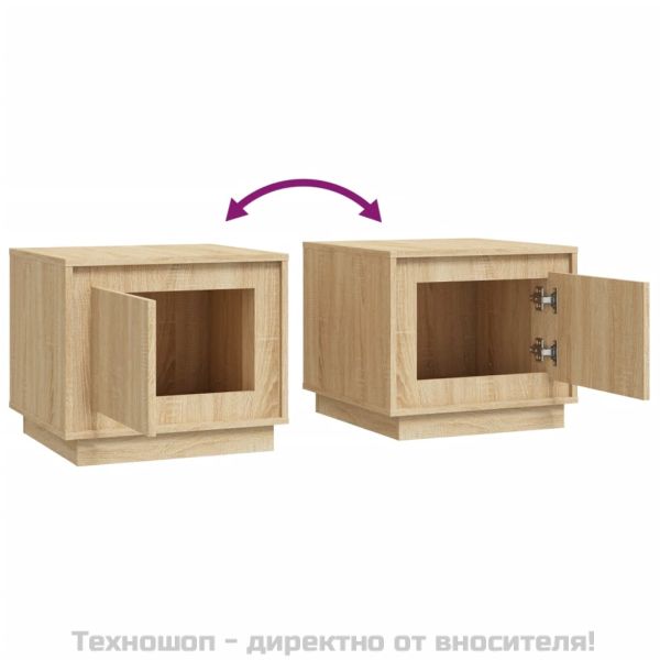 Кафе маса, дъб сонома, 51x50x44 см, инженерно дърво