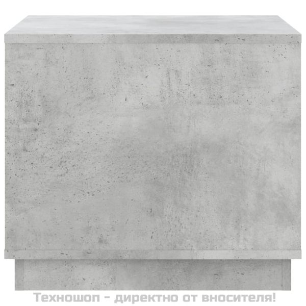 Маса за кафе, бетонно сива, 51x50x44 см, инженерно дърво