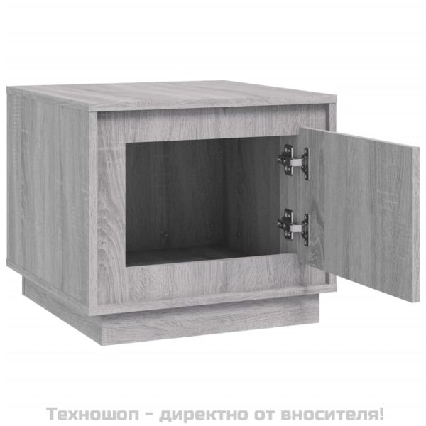 Кафе маса, сив сонома, 51x50x44 см, инженерно дърво