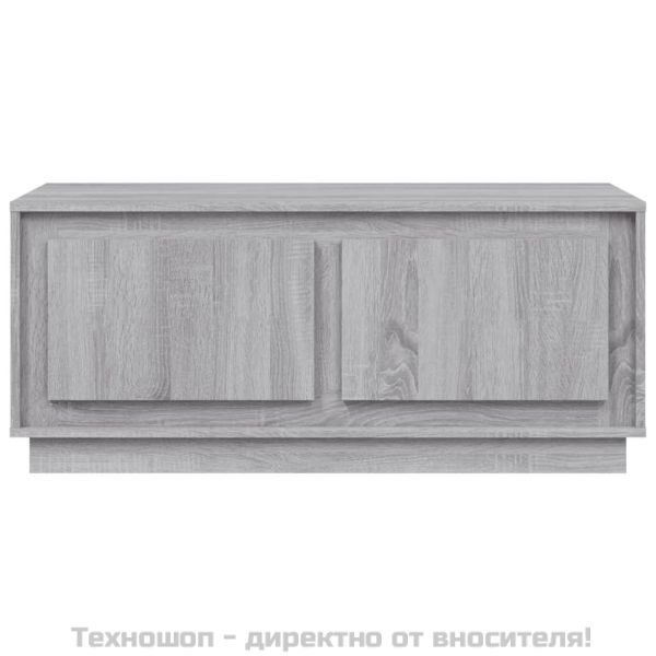 Кафе маса, сив сонома, 102x50x44 см, инженерно дърво