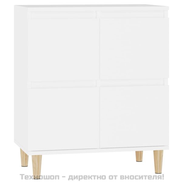 Сайдборд, бял, 60x35x70 см, инженерно дърво