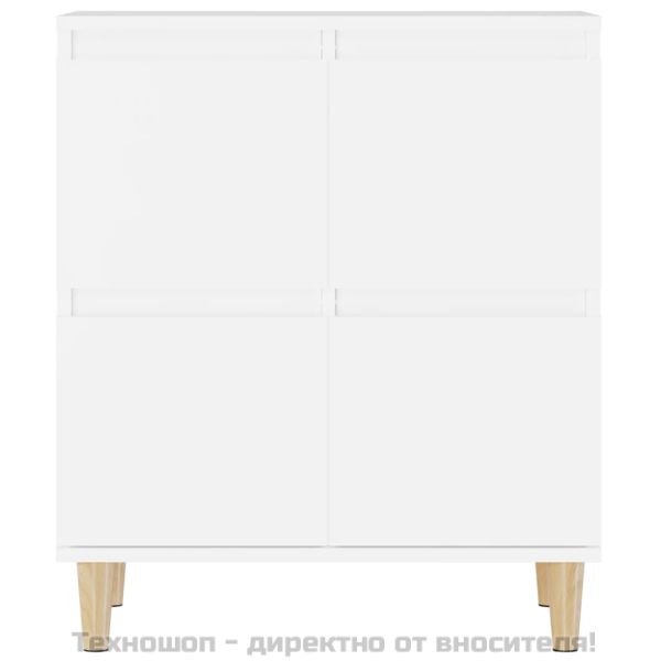 Сайдборд, бял, 60x35x70 см, инженерно дърво
