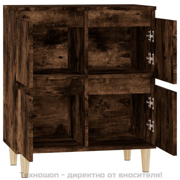 Сайдборд, опушен дъб, 60x35x70 см, инженерно дърво