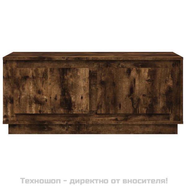 Кафе маса, опушен дъб, 102x50x44 см, инженерно дърво