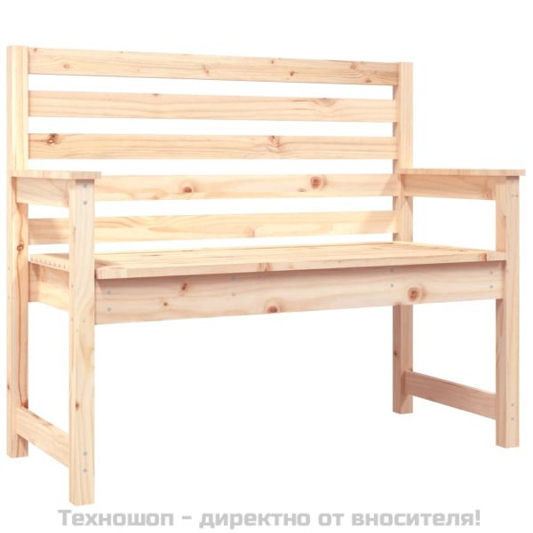 Градинска пейка, 109x48x91,5 см, борово дърво масив