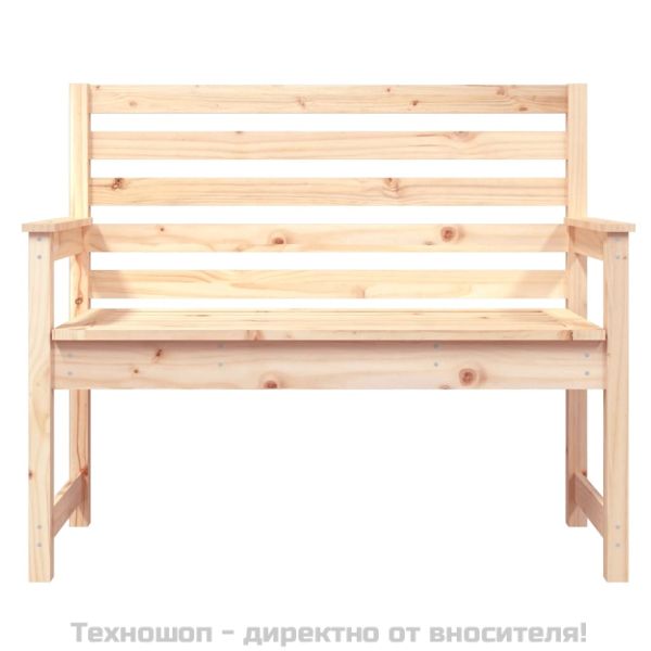 Градинска пейка, 109x48x91,5 см, борово дърво масив