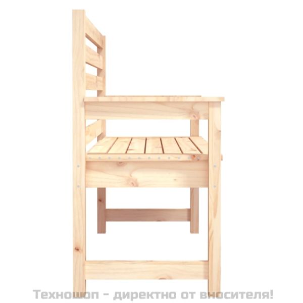 Градинска пейка, 109x48x91,5 см, борово дърво масив