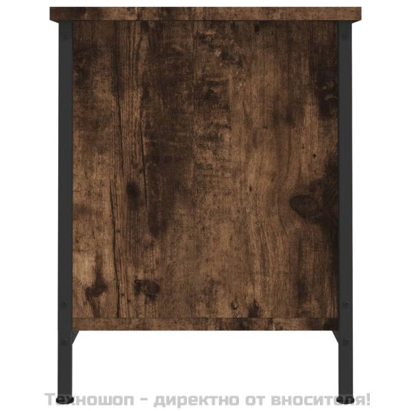 ТВ шкаф с врати, oпушен дъб, 60x35x45 см, инженерно дърво