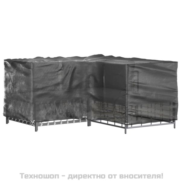Покривало за ъглови градински мебели 16 капси 215x215x90 см