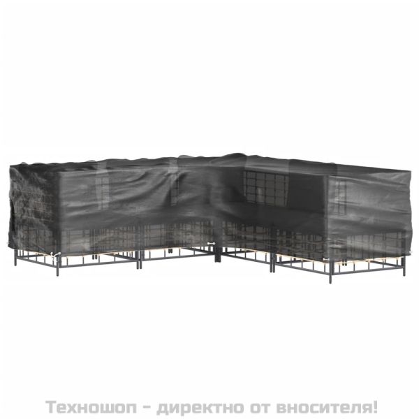 Покривало за ъглови градински мебели 16 капси 250x250x70 см