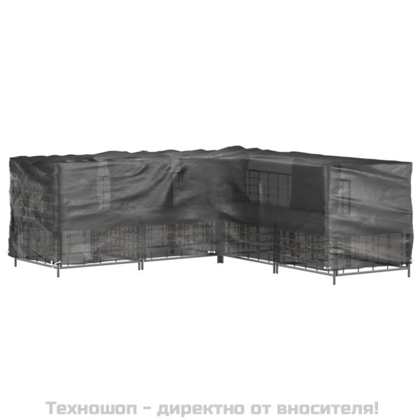 Покривало за ъглови градински мебели 16 капси 285x285x70 см