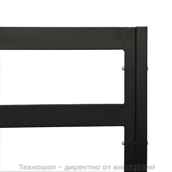 Градински стол със сиви възглавници 68x76x79 см стомана