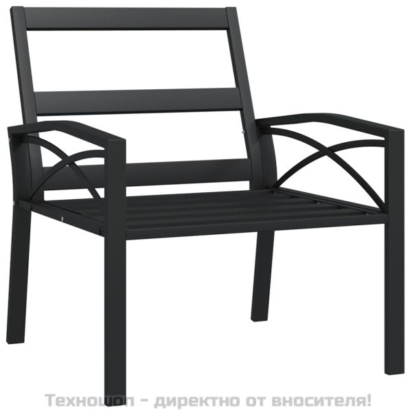 Градински столове със сиви възглавници 2 бр 68x76x79 см стомана