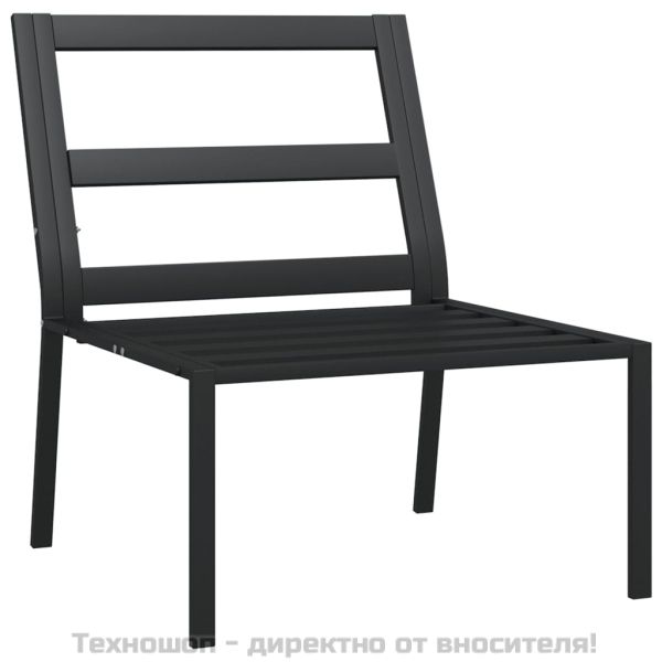 Градински столове със сиви възглавници 2 бр 60x74x79 см стомана