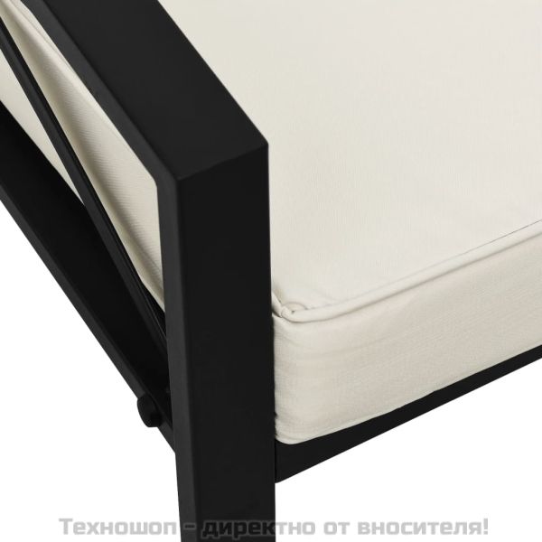 Градински стол с пясъчни възглавници 68x76x79 см стомана