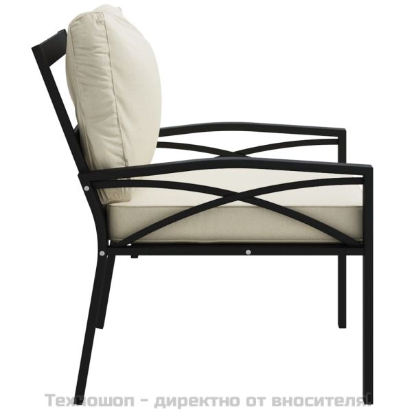 Градински столове с пясъчни възглавници 2 бр 68x76x79см стомана