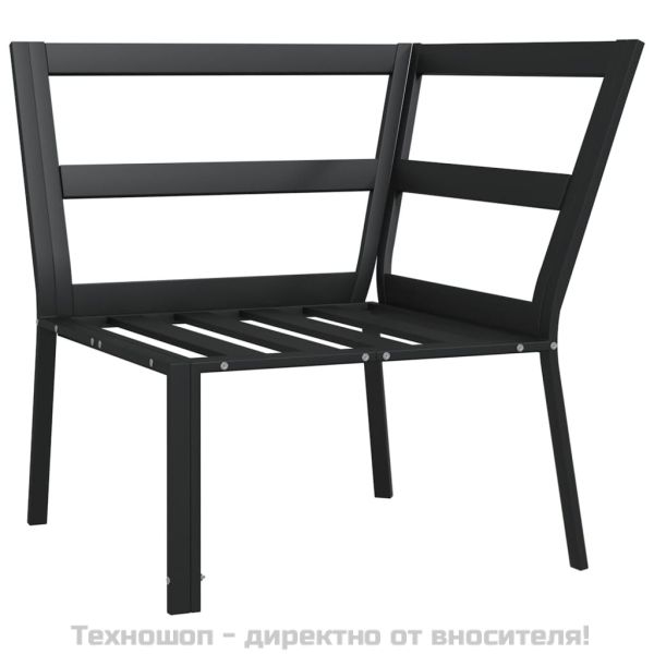 Градински стол с пясъчни възглавници, 76x76x79 см, стомана