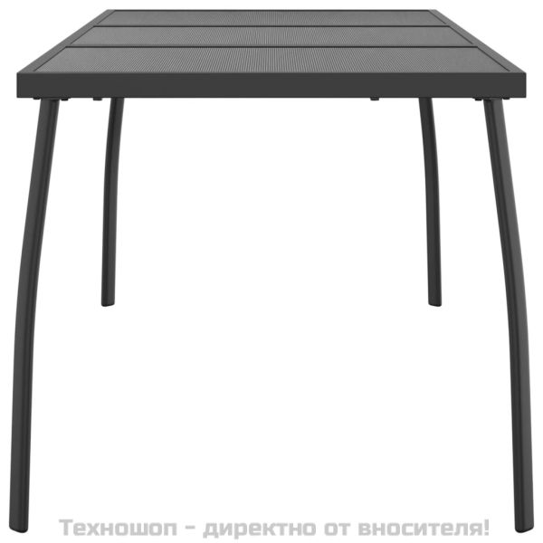 Градинска маса антрацит 165x80x72 cм стомана мрежа