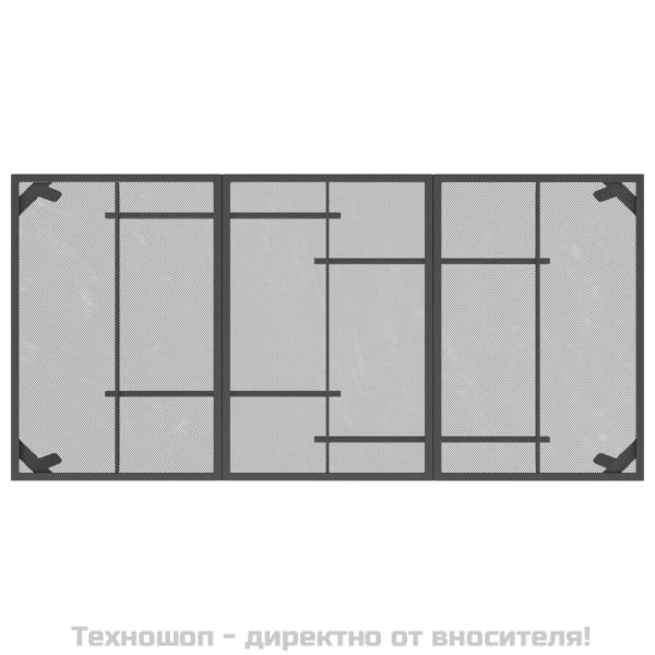 Градинска маса антрацит 165x80x72 cм стомана мрежа