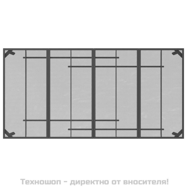 Градинска маса антрацит 200x100x72 cм стомана мрежа