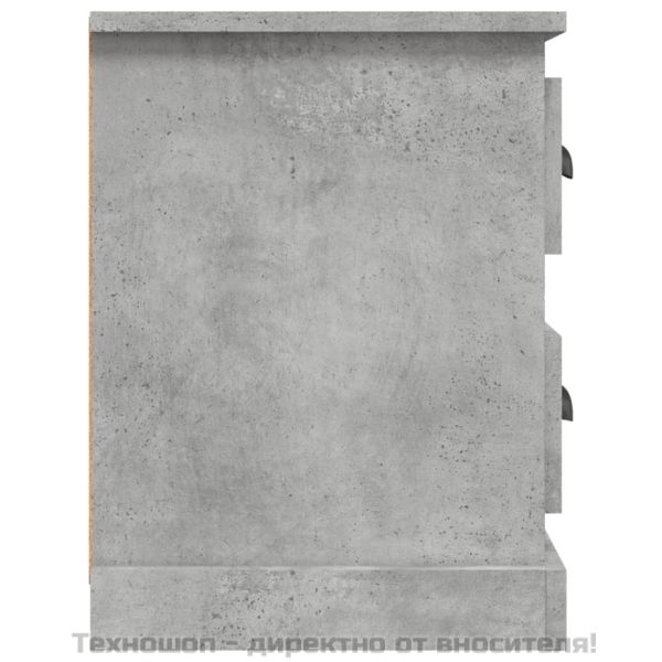 ТВ шкаф, бетонно сиво, 102x35,5x47,5 см, инженерно дърво