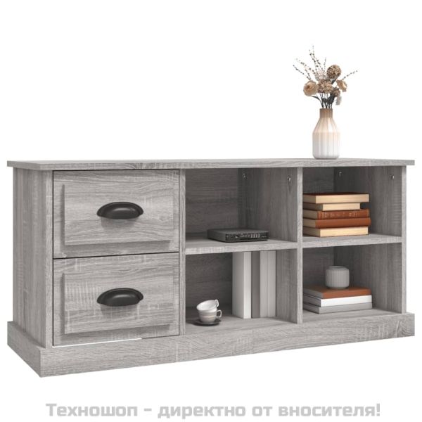 ТB шкаф, сив сонома, 102x35,5x47,5 см, инженерно дърво