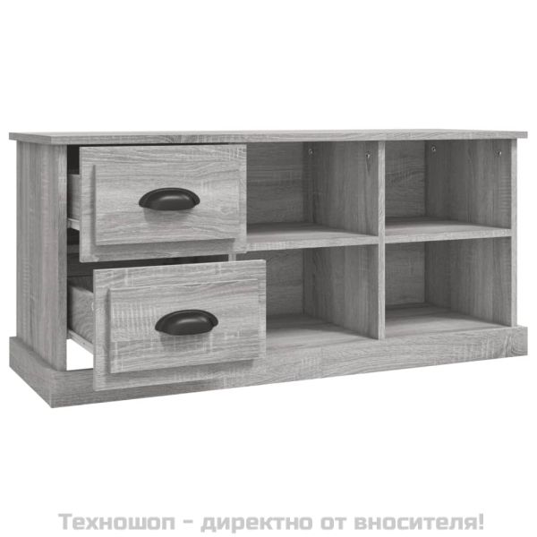 ТB шкаф, сив сонома, 102x35,5x47,5 см, инженерно дърво