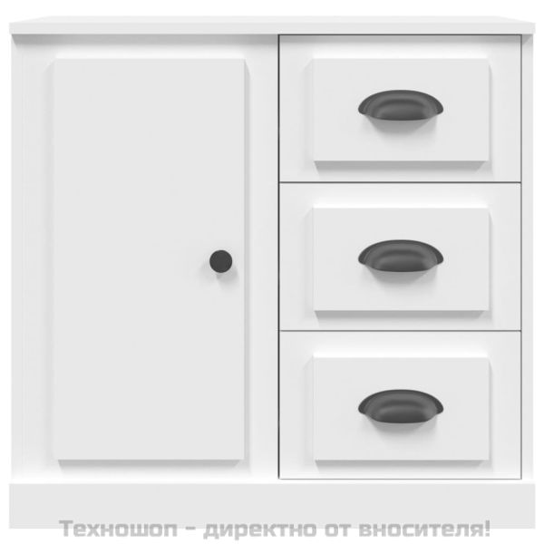 Сайдборд, бял, 70x35,5x67,5 см, инженерно дърво