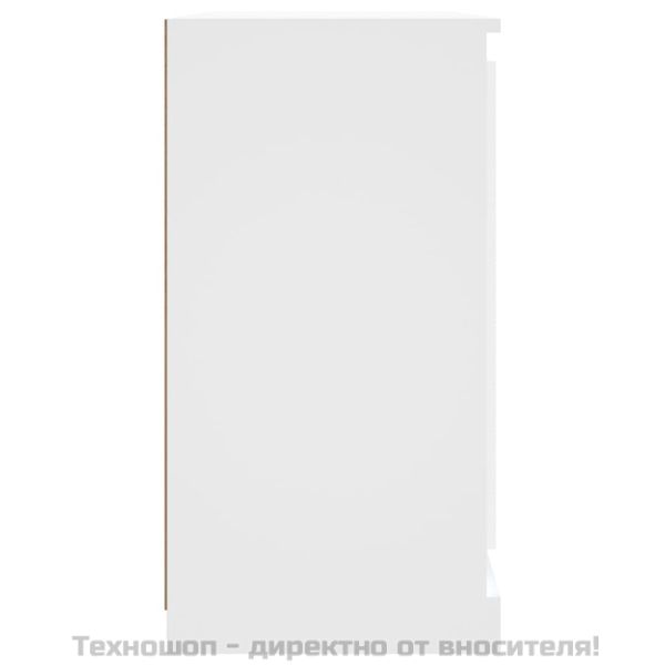 Сайдборд, бял, 70x35,5x67,5 см, инженерно дърво