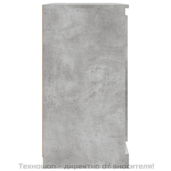 Сайдборд, бетонно сив, 70x35,5x67,5 см, инженерно дърво