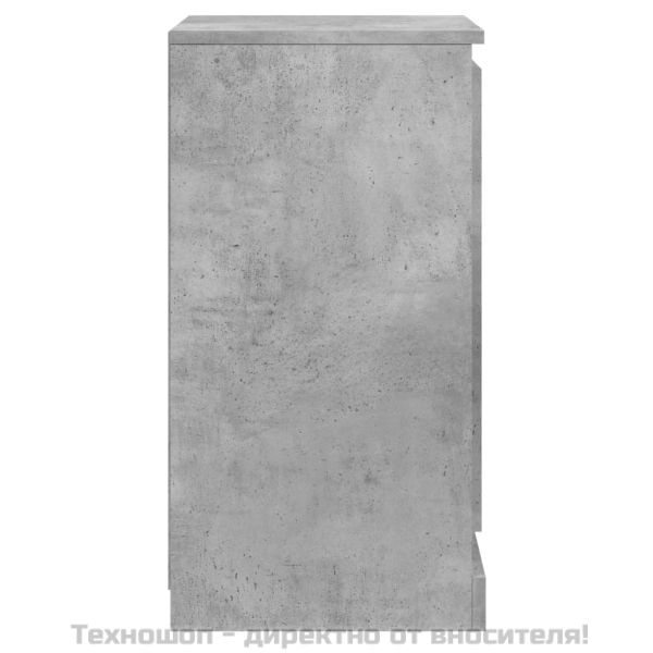 Сайдборд, бетонно сив, 37,5x35,5x67,5 см, инженерно дърво