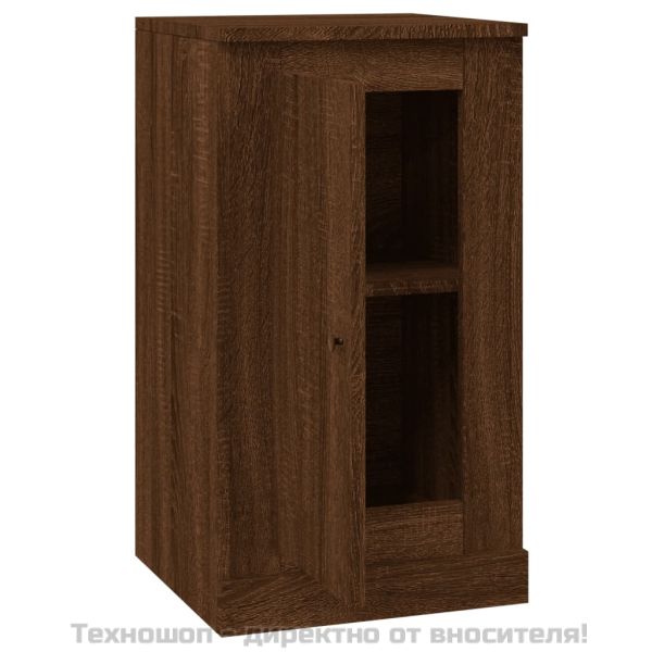 Сайдборд, кафяв дъб, 37,5x35,5x67,5 см, инженерно дърво