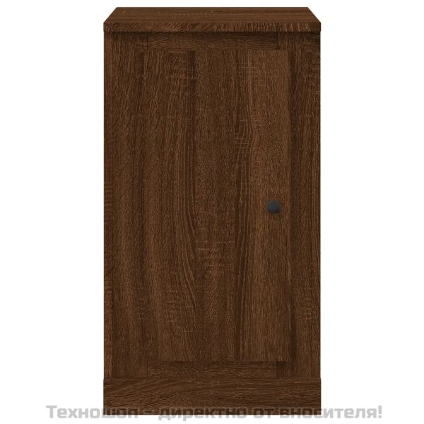 Сайдборд, кафяв дъб, 37,5x35,5x67,5 см, инженерно дърво