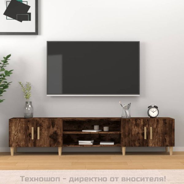 ТB шкаф, опушен дъб, 180x31,5x40 см, инженерно дърво