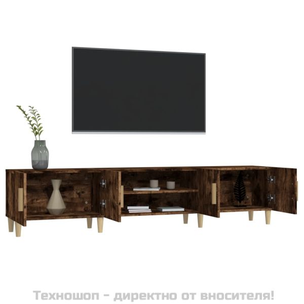 ТB шкаф, опушен дъб, 180x31,5x40 см, инженерно дърво