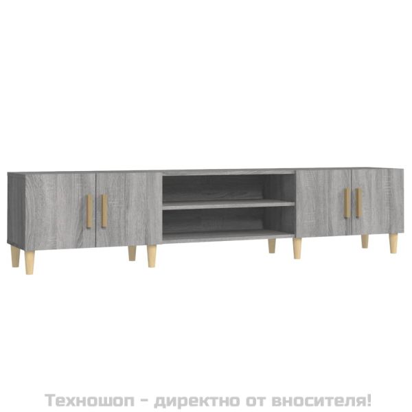 ТB шкаф, сив сонома, 180x31,5x40 см, инженерно дърво