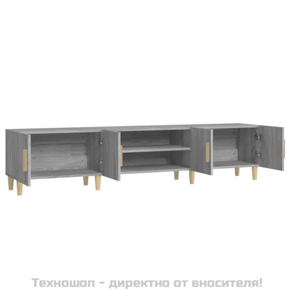 ТB шкаф, сив сонома, 180x31,5x40 см, инженерно дърво