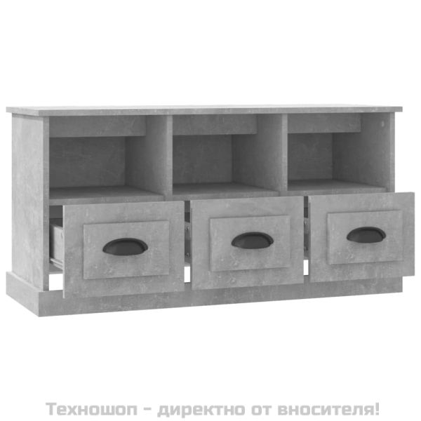 ТB шкаф, сив, 100x35x50 см, инженерно дърво