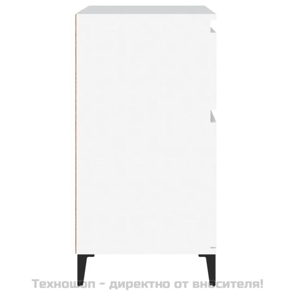 Сайдборд, бял, 60x35x70 см, инженерно дърво