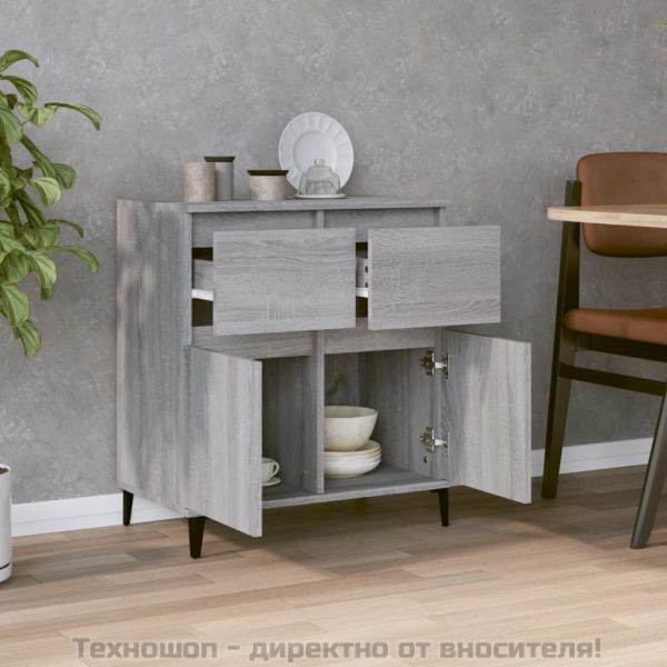 Сайдборд, сив сонома, 60x35x70 см, инженерно дърво