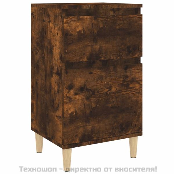 Нощно шкафче, опушен дъб, 40x35x70 см