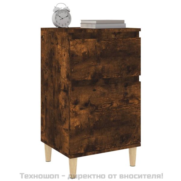 Нощно шкафче, опушен дъб, 40x35x70 см