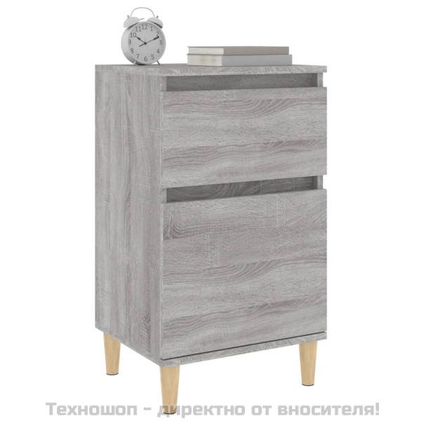 Нощни шкафчета, 2 бр, сив сонома, 40x35x70 см