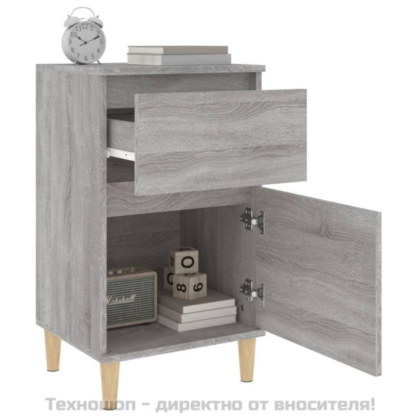 Нощни шкафчета, 2 бр, сив сонома, 40x35x70 см