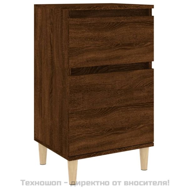 Нощно шкафче, кафяв дъб, 40x35x70 см