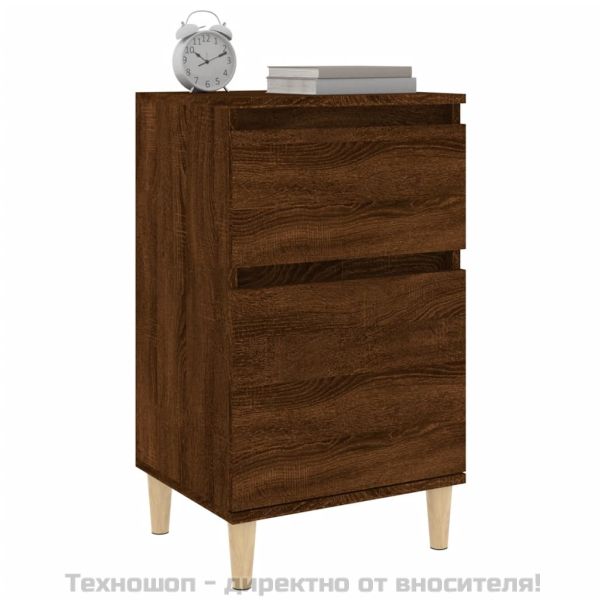 Нощни шкафчета, 2 бр, кафяв дъб, 40x35x70 см