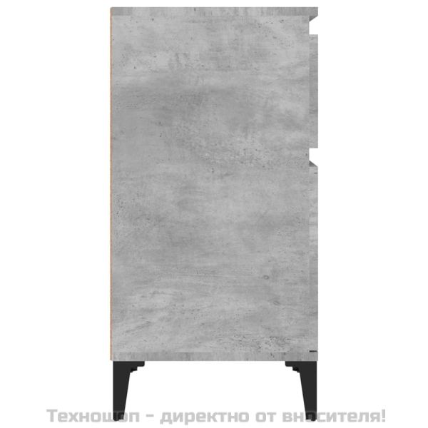 Нощни шкафчета, 2 бр, бетонно сиво, 40x35x70 см