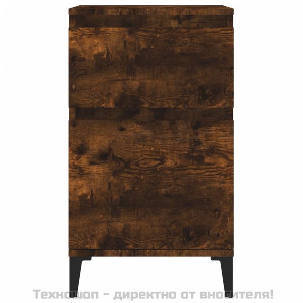 Нощни шкафчета, 2 бр, опушен дъб, 40x35x70 см